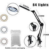 2021 NEW 200MM Diam 120 LED 8X Magnifying Glass for Reading Soldering station phone with LED light stand Illuminated magnifier