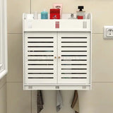 Bathroom Cabinet 38x18x43cm Wall Mounted Bathroom Toilet Furniture Cabinet Wood-Plastic Cupboard Shelf Cosmetic Storage Rack