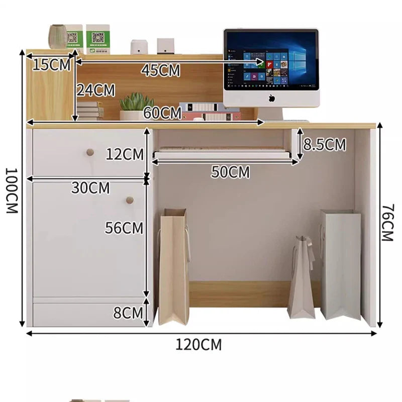 Small Desks Reception Desks Counter Counter Luxury Checkout Reception Desks Front Desk Mostrador Negocio Commercial Furniture