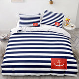 Marine Anchor Bedding Set Ocean Sea 3d Duvet Cover Sets Comforter Bed Linen Twin Queen King Single Size Blue Ship Vessel Kids