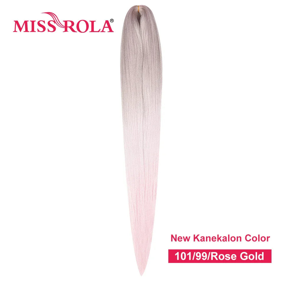 Miss Rola Synthetic 28Inch 100G 2023 New Hair Extension Yaki Straight Jumbo Braiding Hair Pre-Stretched Braid Kanekalon Hair