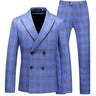 Men's Stripe Suit High Quality Gentleman Double Breasted Blazer 3 Pcs Set Slim Fit Wedding Male Blazer Jacket Coat Pants Vest