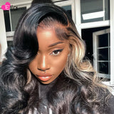 Wig Glueless Preplucked Human Wigs Ready To Go Inner Highlights Colored Human Hair Wholesale 13x6 Lace Frontal Human Hair Wig