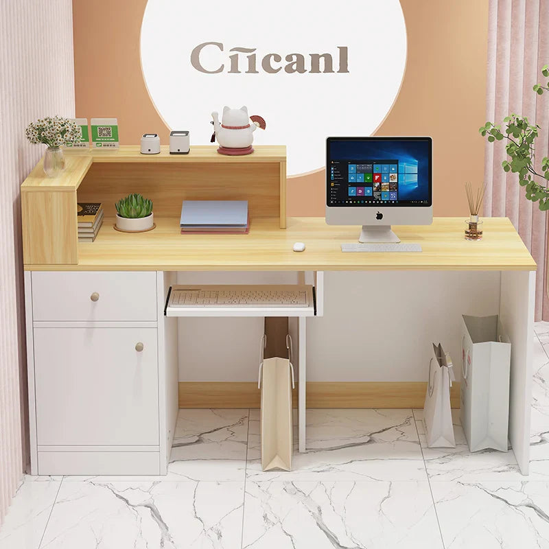 Small Desks Reception Desks Counter Counter Luxury Checkout Reception Desks Front Desk Mostrador Negocio Commercial Furniture