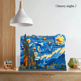 Creative Art Van Gogh Paintings The Starry Night MOC The Great Wave of Kanagawa Micro Building Blocks Education Toys Kids Gifts