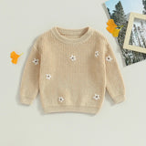 Newborn Baby Girls Winter Flower Sweater Clothes 2023 Autumn Newborn Infant Clothing Pullover Knitted Kids Sweaters