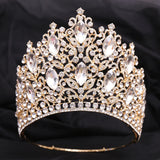 Luxury High Quality Royal Queen Wedding Crown for Women Large Crystal Banquet Tiara Party Costume Hair Jewelry Accessories