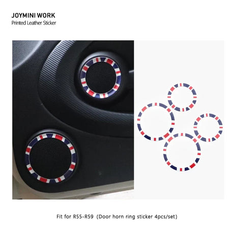 Car Speaker Cover Trim Sticker Door Horn Decoration Ring For MINI COOPER R55 R56 R57 R58 R59 Decorative Stickers Accessories