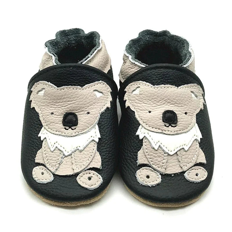 Baby Shoes Cow Leather Bebe Booties Soft Soles Non-Slip Footwear For Infant Toddler First Walkers Boys And Girls Slippers