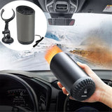 12V Car Heater Vehicle Heating Cooling Fan Portable Defrosting and Defogging Small Electrical Appliance Fan with Suction Holder