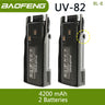 Baofeng UV 82 BL-8 Battery Walkie Talkie Ham Radio 2800/3800/4200 mAh Enlarge UV82 Plus UV-8D UV-82WX Original Radio Accessories