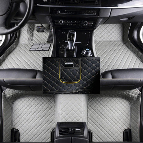 Custom Car Floor Mats for Hyundai Palisade 2020-2023 Years Artificial Leather Phone Pocket Carpet Interior Car Accessories