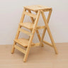 Solid Wood Household Multifunctional Folding Ladder Chair Indoor Climbing Ladder Dual-use Three-step Four-step Ladder Stool