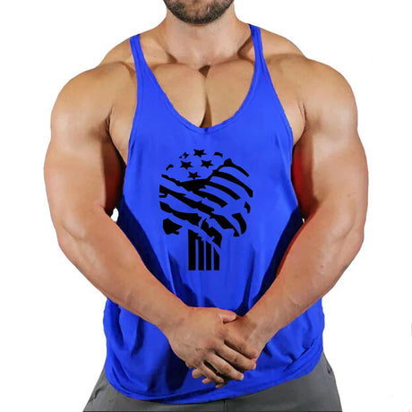 2021 Gym clothing cotton singlets Men's Undershirt bodybuilding tank top men fitness shirt muscle guys sleeveless vest Tank tops