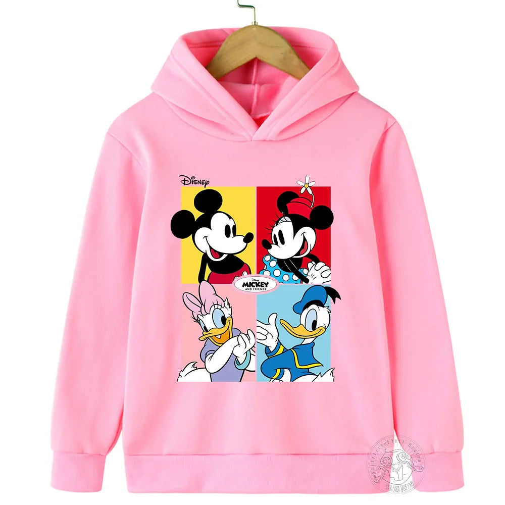 Sweatshirts Manga Anime Mickey Minnie Mouse Hoodie Kid Girl Boy Sweatshirt Hoody Cartoon Children Cute Clothes Baby Top Pullover