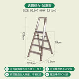 Modern Home Folding Ladder Transparent Acrylic Step Ladders Japanese Portable Telescopic Ladder Rack Creative Stairs Step Stool