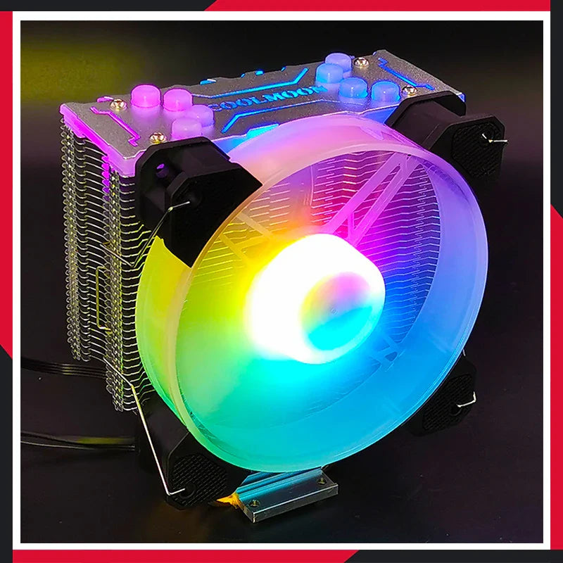 Cpu cooler Computer case CPU Cooling Fan Colorful 4 Pure Copper Heat Pipe ARGB Single fans Cooler Heatsink pc cooling