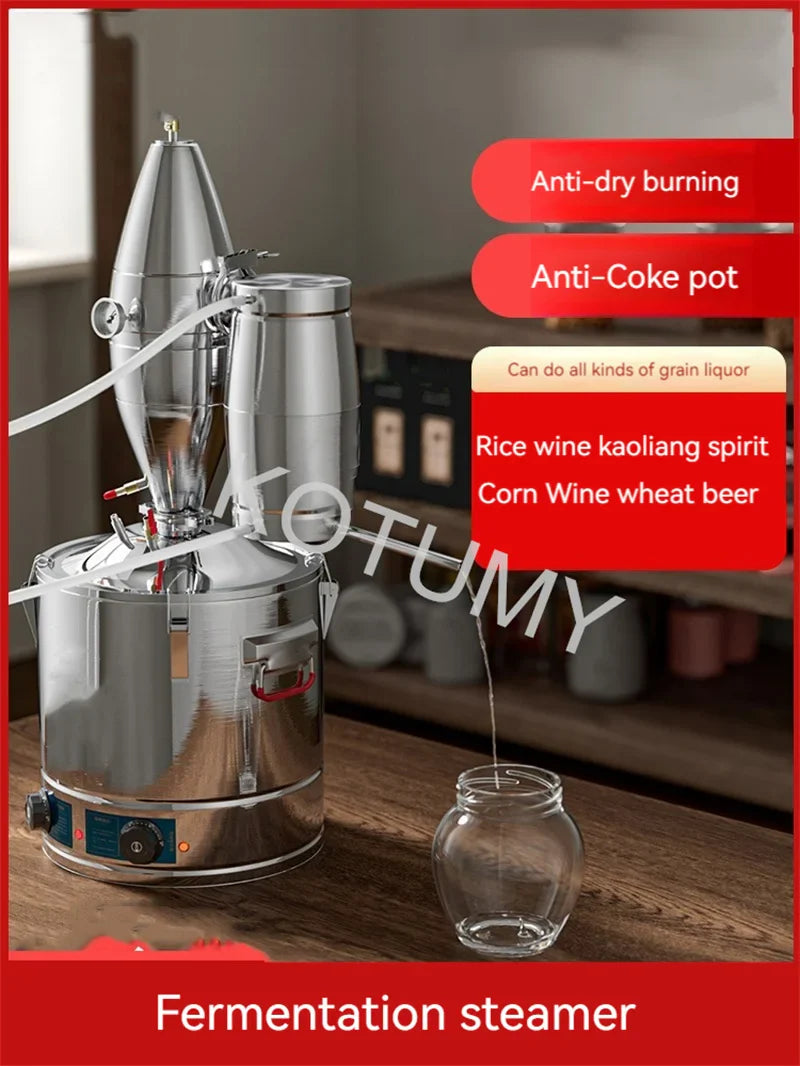 20L Water Alcohol Distiller Small Home Brewing Wine Making Barware Machine DIY Distillation Equipment