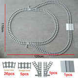 City Train Tracks Forked Flexible Railway Bridge Rail Viaduct Buliding Block Toy Straight Cruved Soft Track Bricks Leduo Gift