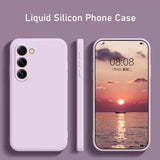 Official Silicon Phone Case For Samsung Galaxy S24 S23 S22 S21 S20 Ultra FE Plus A14 A54 A34 A05 A15 Shockproof Back Cover Funda