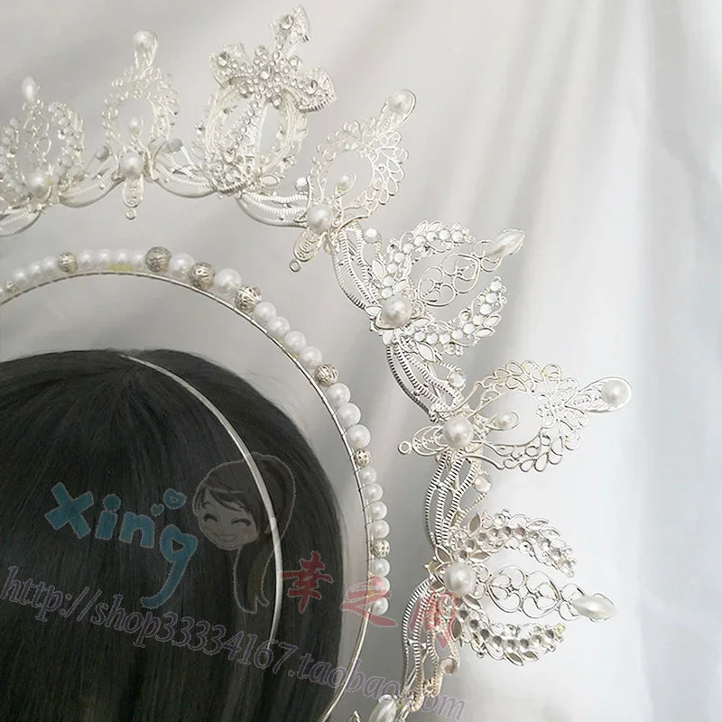 Diy Lolita Virgin Hair Hoop Sun Goddess Headdress Material Package Angel Headpiece Halo Headband Tiara Accessories