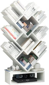 Tree Bookshelf, 5-Shelf Floor Standing Bookcase, Free Standing Magazines Books Tree Rack