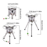 BRS-69 Camping Stove Burner Portable Foldable Dual Head Burner Stove Windproof Backpacking ButaneGas Stove Outdoor Cooking Tool