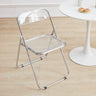 Transparent Folding Chair And Table Acrylic Simple Design Stable And Balanced Dining Chair Household Outdoor Graden Living Room