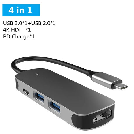 Docking Station Type C HUB To HDMI-Compatible Adapter OTG Vga RJ45 Lan Multi Port USB 3.0 PD USB-C Splitter for MacBook Pro Air