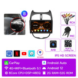 JIUYIN Car Radio For Peugeot 206 206CC 206SW 2001 - 2008 wireless CarPlay Android Auto car intelligent systems No 2 din 2din DVD