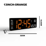 16inch Digital Wall Clock Large LED Alarm Clock Remote Control Date Week Temperature Clock Dual Alarms LED Display Clock