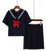 White Schoolgirl Uniform Japanese Class Navy Sailor School Uniforms Students Clothes For Girls Anime COS Sailor JK Navy Suit