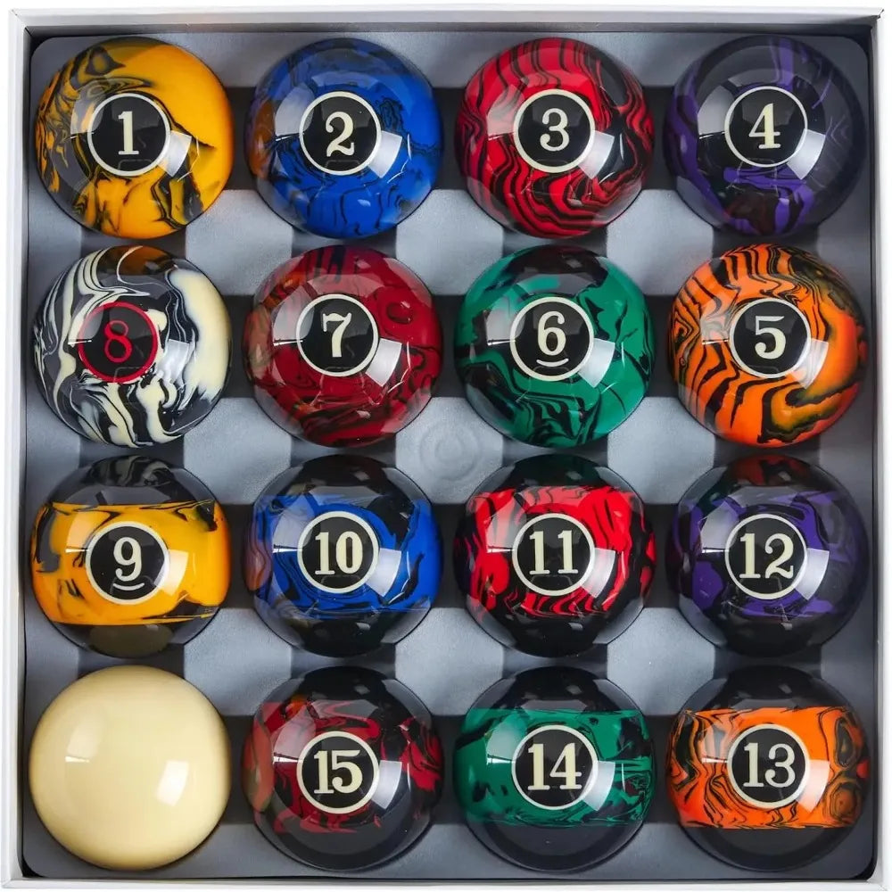 Balls Pool Table Accessories 2-1/4" Regulation Size 16 Pool Balls Billiard Set