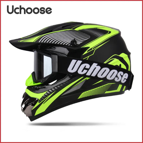 UCHOOSE Motorcycle Helmet Professional Motocross Off Road Helm Children Off-road Casque Capacete De Motocicleta Gift Goggles