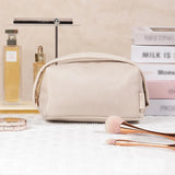 Toast PU Makeup Bag Waterproof Leather Clutch Cosmetic Pouch Large Travel Washbag