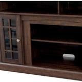 Farmhouse TV Stand for 70 Inches TVs, Storage Cabinet, Entertainment Center with Electronic Fireplace and Remote Control