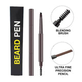 Sdotter Waterproof Beard Pen Men Beard Filling Pencil And Brush Mustache Beard Coloring Shaping Filler Beard Enhancer Beard Styl