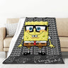 S-SpongeBobs Cartoon Sofa Blankets & Throws Fluffy Soft Blankets for Bed Child Blanket Furry Throw Double Decorative Anime Kid's