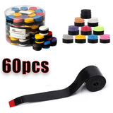 60pcs Smooth Badminton Tennis Overgrips Antislip Fishing Rod Suck Sweat Band Bicycle Handlebar Dumbbells Pingpong Grips Tapes