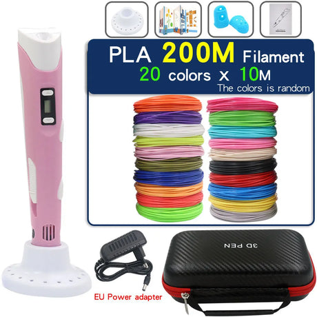 Creative 3D Printing Pen for Kids - LCD Display & 30 Color Filament - Perfect DIY Gift for Birthdays & Christmas!