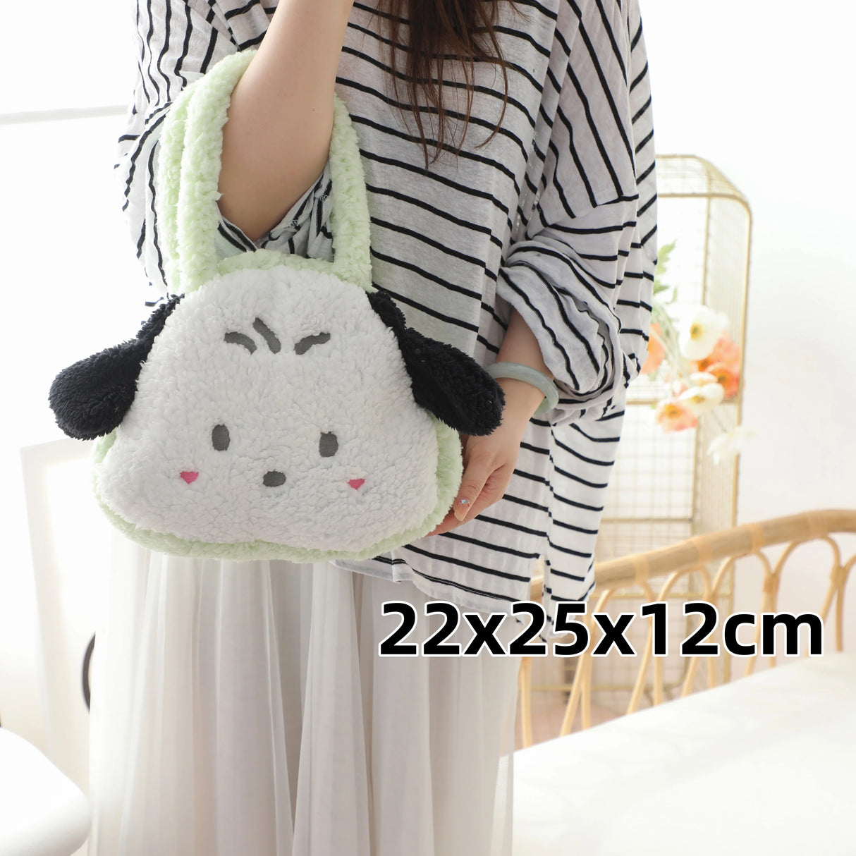 Sanrio Cute My Melody Shoulder Bag Japanese Kuromi Lovely Plush Bag Lolita Messenger Bag for Girl Travelling Bag Birthday Gifts