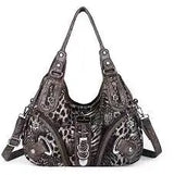 Angelkiss Women Handbags Leopard Bag Top-handle Handbag Fashion Satchel Dumpling Pack Shoulder Bag Tote Bag Hobos Large Purse