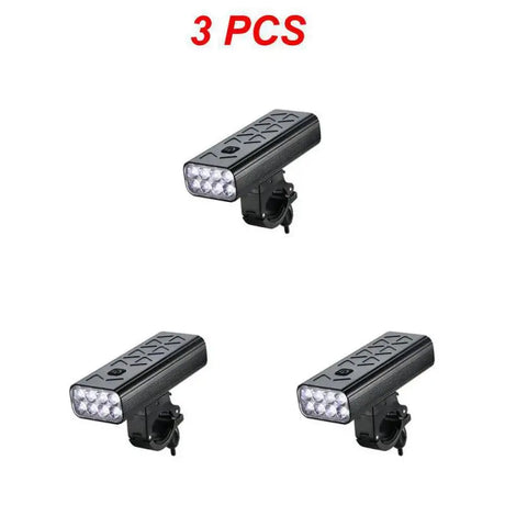 3PCS Headlight Super Bright Power Bank 3500lumens Mountain Bike Light Cycling Lamp Accessories Flashlight