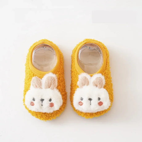 Non-slip Baby Floor Socks Cute Rabbit Pattern Newborn Winter Warm Slipper with Soft Sole Infant Toddler Walking Socks Shoe