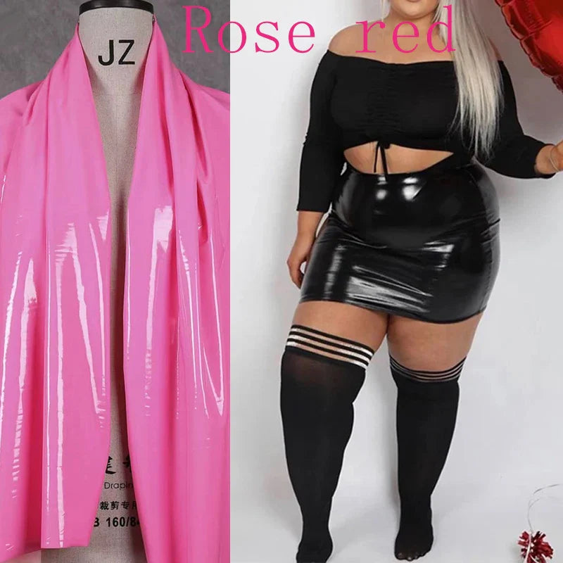 High Waist Faux Latex Mini Skirts Women Plus Size Bodycon Leather Skirt Ladies Large Size Clothing 7XL 8XL 9XL 10XL New Custom