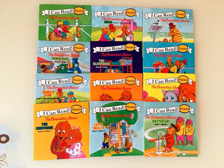 I Can Read Phonics 12 Books/Set English Story Picture Pocket Book for Kids Montessori Learning Toys Classroom Teaching Aids