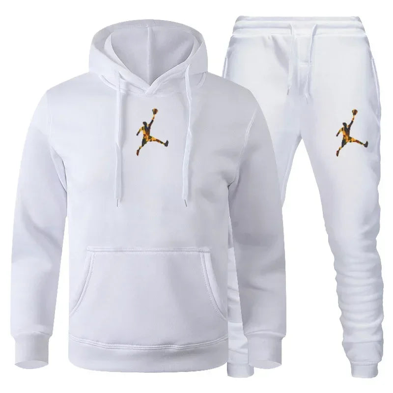 Spring and winter men and women can pullover hoodie + jogging pants two-piece hip hop sportswear suit fashion trend