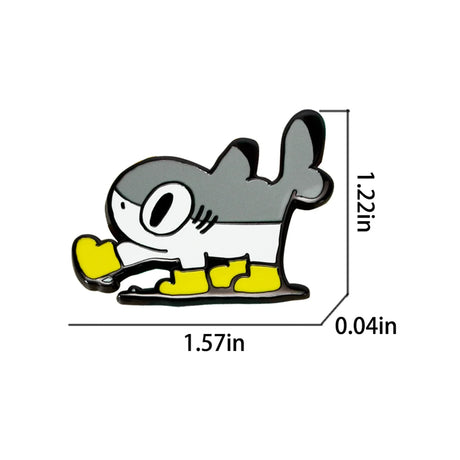 Anime Yogin Sharkitty Brooch Pins Enamel Brooches Badge Animation Derivatives Cartoon Pin for Backpacks, Clothes,Bags