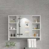 Italian Aluminum Alloy Smart Bathroom Mirror Cabinets Luxury Home Furniture Locker Wall-mounted Makeup Mirror with Storage Shelf