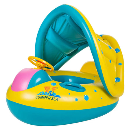 Baby Buoy Beach Accessories Pool Float Ring Inflatable Kids Trainer Infant Swimming Sunshade Swim Child Summer Circle Seat Rings